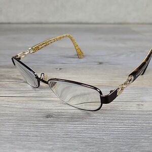 COACH HC 5054 FAINA 9187 SATIN‎ BROWN TORTOISE GOLD SIG C 51/17/135 FRAMES ONLY